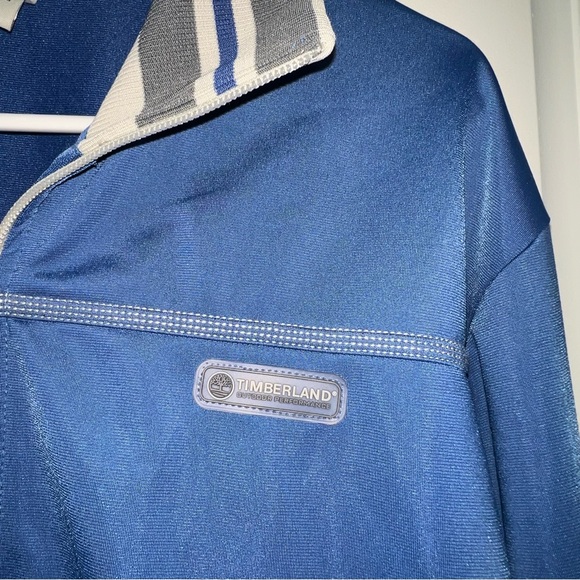 Timberland Vintage 90s Men’s Blue Full Zip Track Jacket Size L - Picture 2 of 5